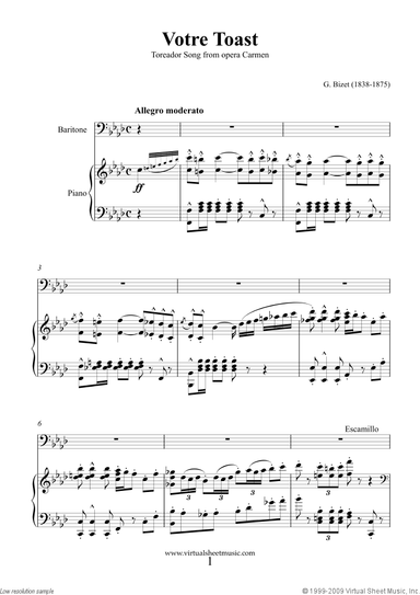 Toreador Song, from Carmen