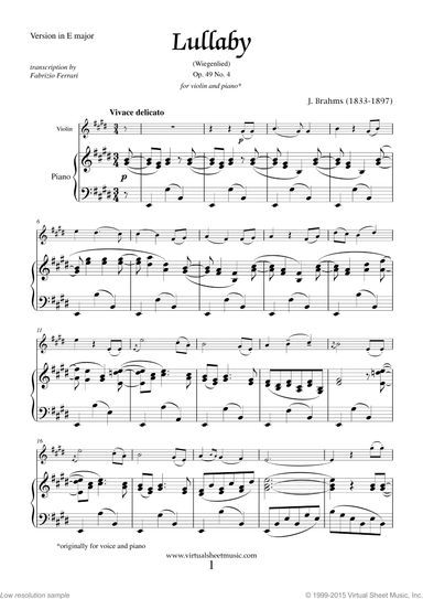 Lullaby Op. 49 No. 4 (NEW EDITION)