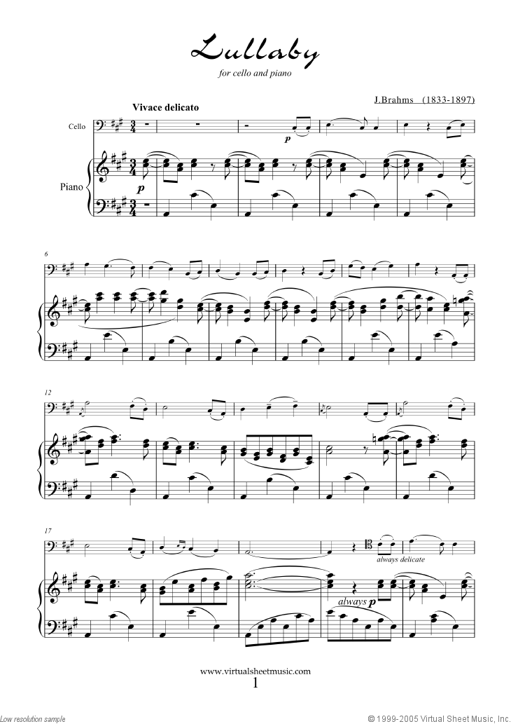 Lullaby Op. 49 No. 4