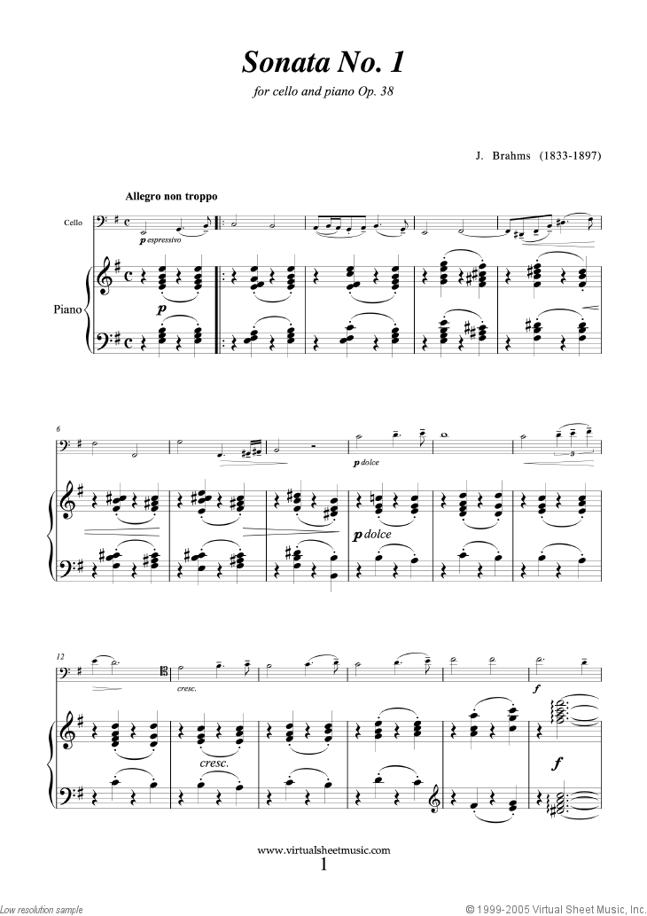 Sonata No.1 in E minor Op.38