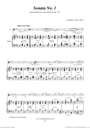 Sonata No.1 in E minor Op.38