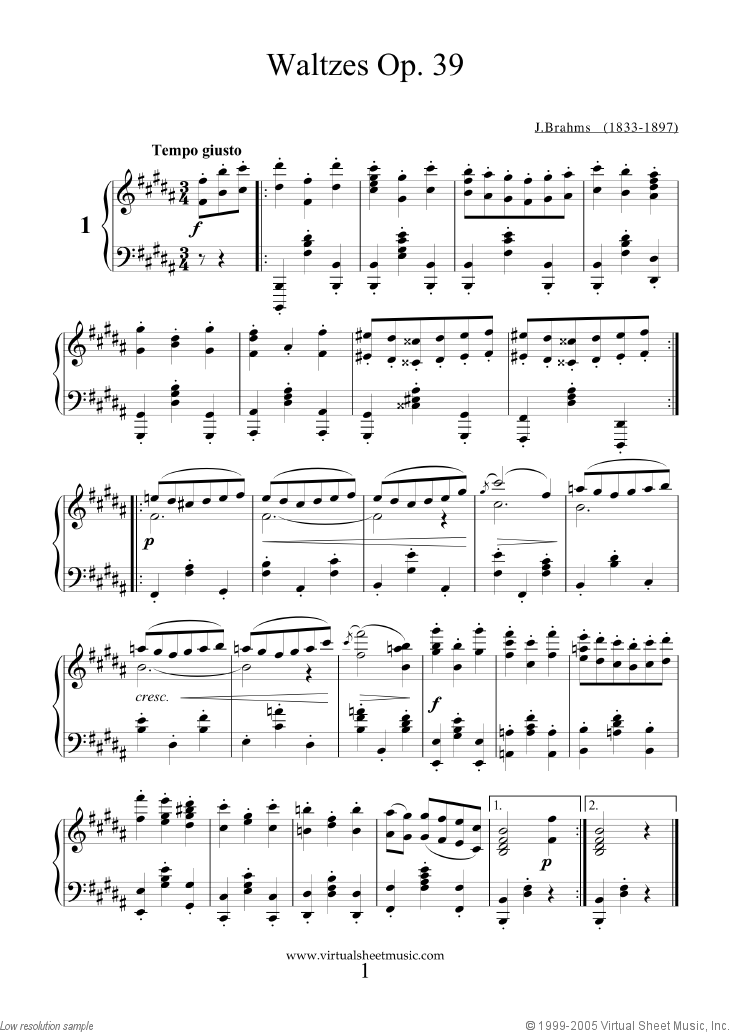 Waltzes Op.39