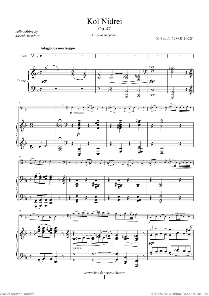 Kol Nidrei Op.47 (New Edition)