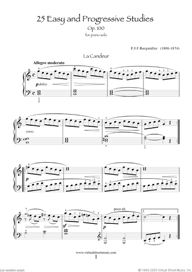 Easy and Progressive Studies, 25 - Op.100