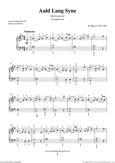 Auld Lang Syne (simplified)