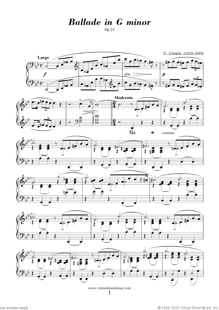 Ballades Op.23 and Op.38 (collection  1)