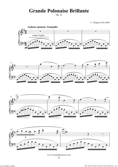 Grande Polonaise Brillante with Andante Spianato Op.22
