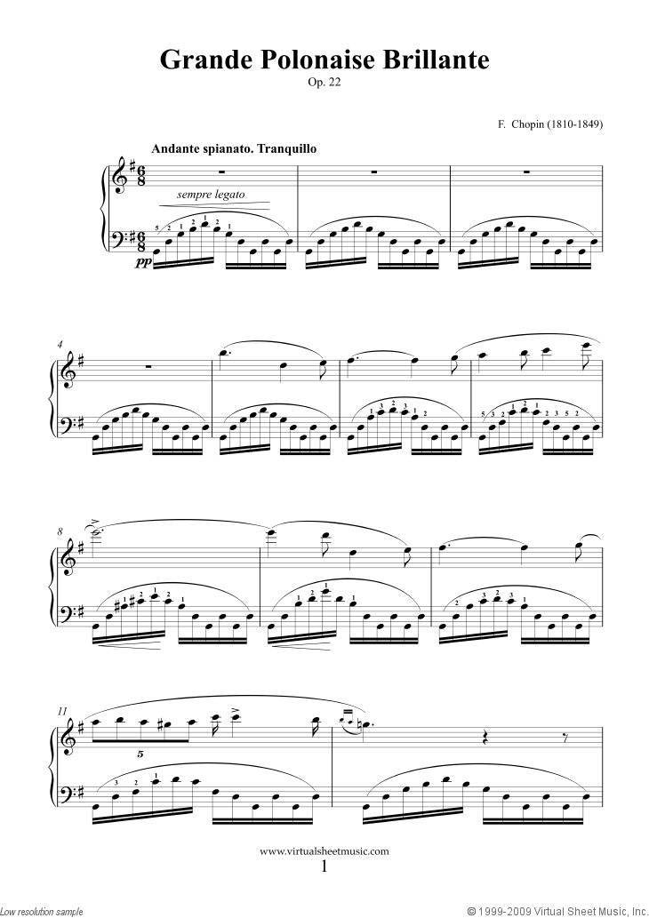 Grande Polonaise Brillante with Andante Spianato Op.22