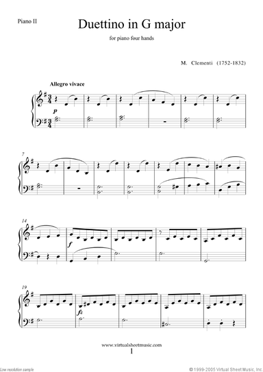 Duettino No.2 in G major