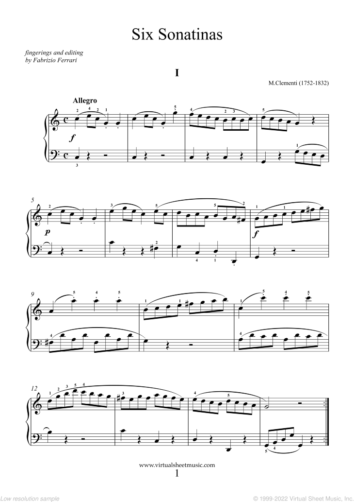 Six Sonatinas Op.36 (NEW EDITION)
