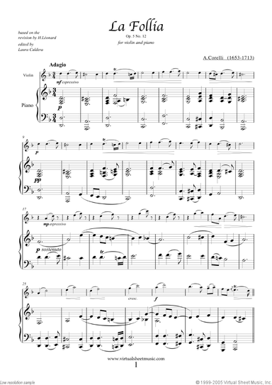 Sonata Op.5 No.12 &#34;La Follia&#34;