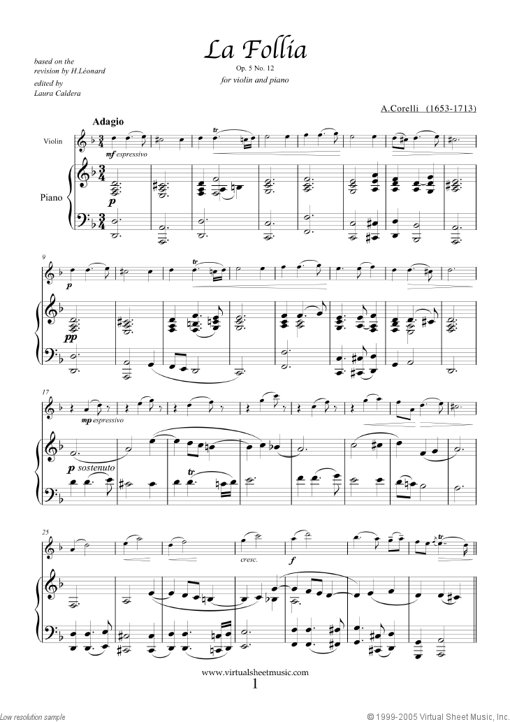 Sonata Op.5 No.12 &#34;La Follia&#34;