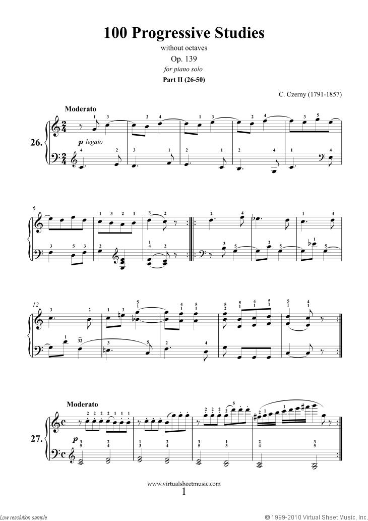 Progressive Studies, 100 Op.139, Part II