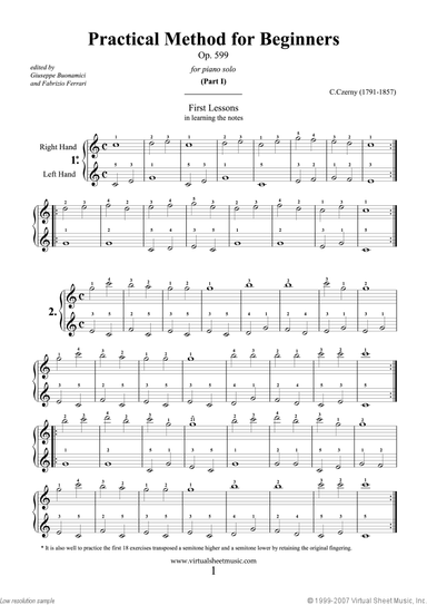 Practical Method for Beginners Op.599, Part I