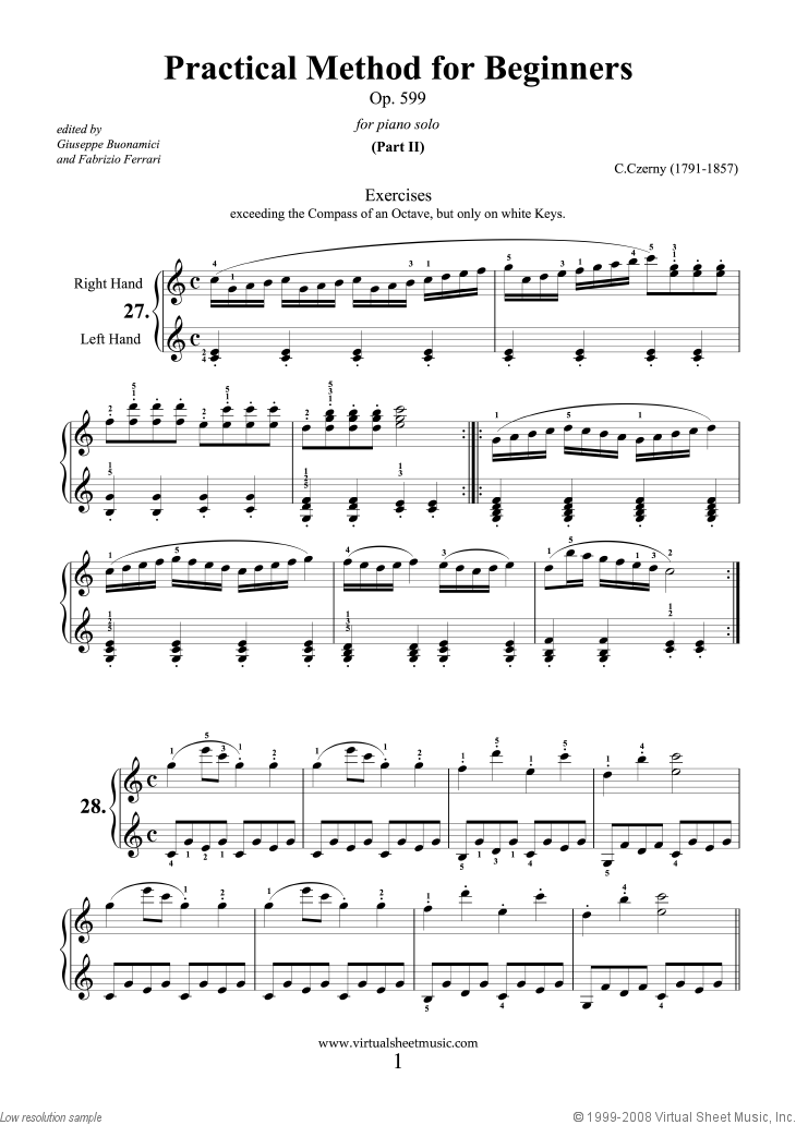 Practical Method for Beginners Op.599, Part II