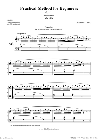 Practical Method for Beginners Op.599, Part III