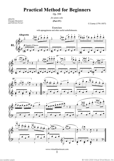 Practical Method for Beginners Op.599, Part IV