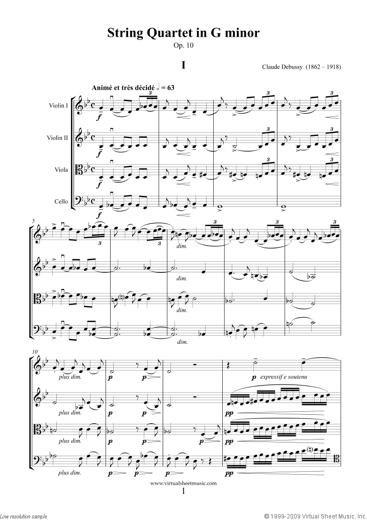 String Quartet in G minor Op.10 (COMPLETE)