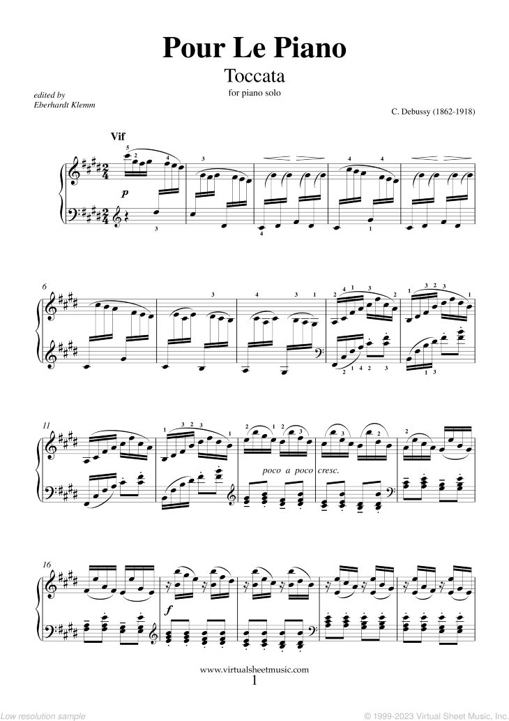 Pour le Piano - Toccata