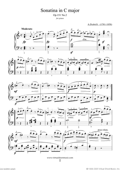 Sonatina in C major Op.151 No.2