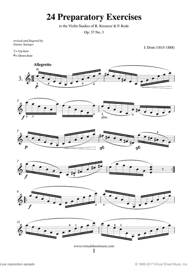 Exercise Op.37 No.3 from 24 Preparatory Exercises