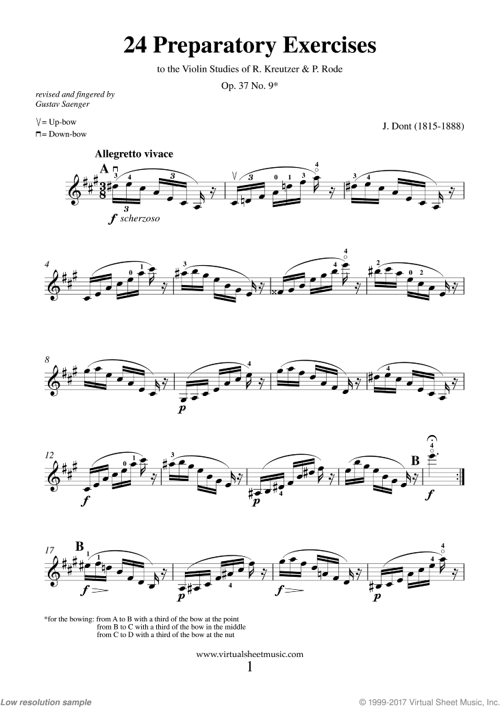 Exercise Op.37 No.9 from 24 Preparatory Exercises