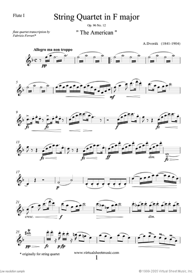 Quartet Op.96 No.12 &quot;The American&quot; (parts)
