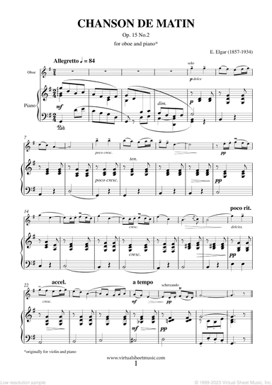 Chanson de Matin Op. 15 No. 2