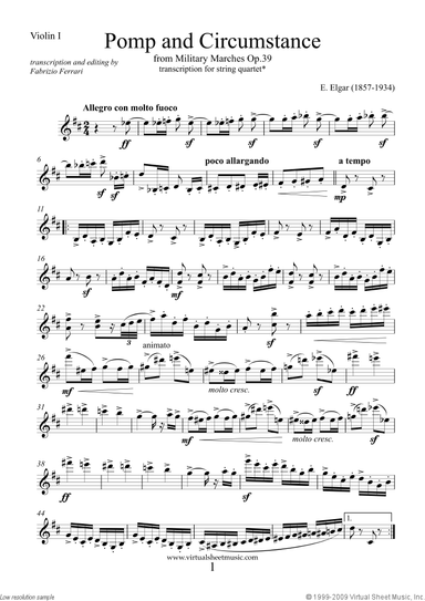 Pomp and Circumstance Op.39 (parts)