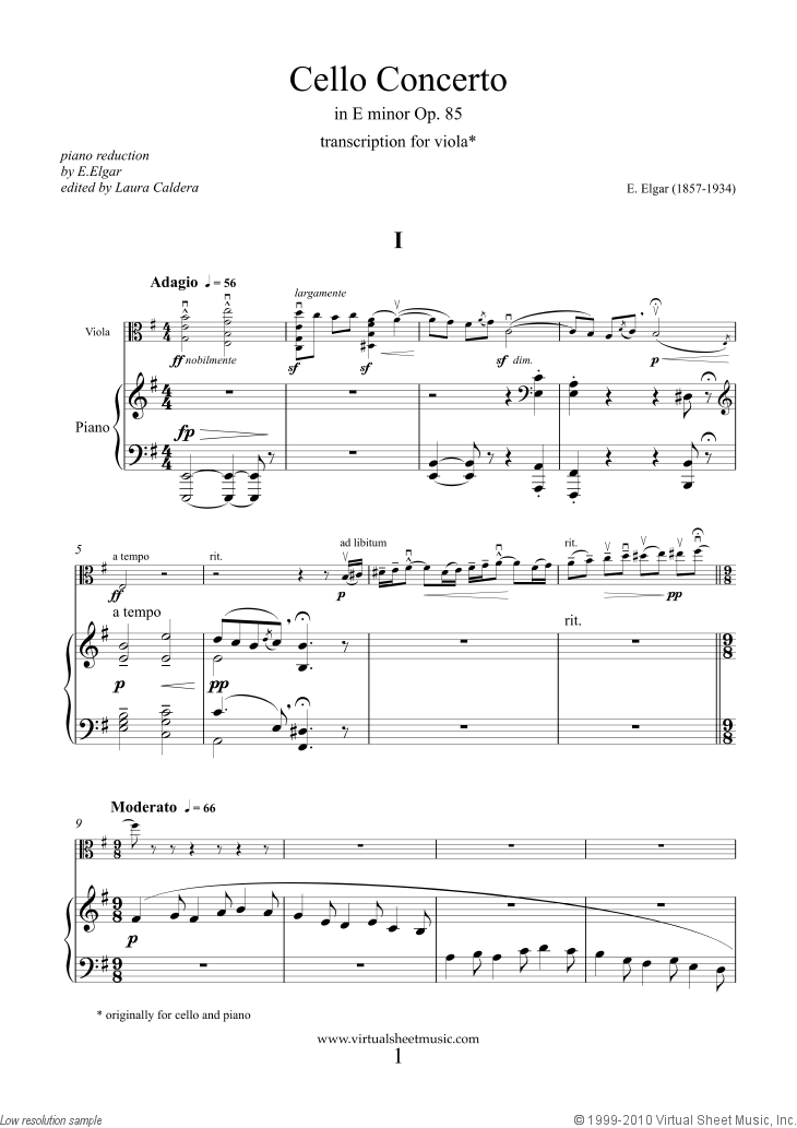 Concerto in E minor Op.85