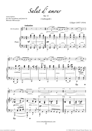 Salut d' Amour Op.12
