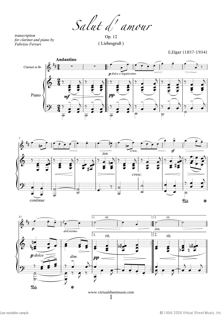 Salut d' Amour Op.12