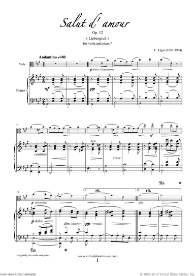 Salut d' Amour Op.12