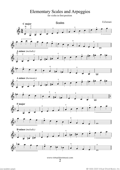 Elementary Scales and Arpeggios