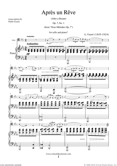 Apres un Reve Op.7 No.1 (NEW EDITION)