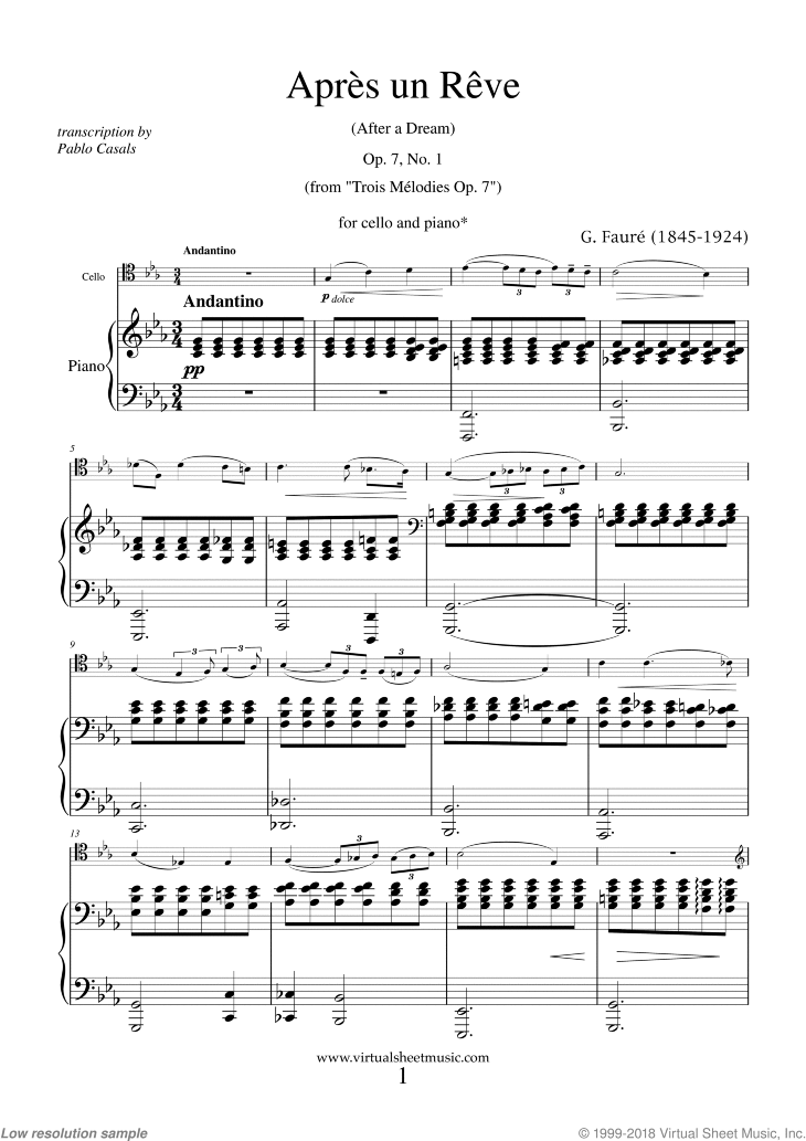 Apres un Reve Op.7 No.1 (NEW EDITION)