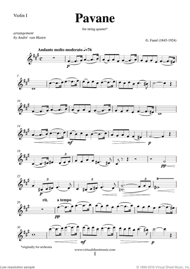 Pavane Op.50 (parts)