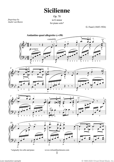 Sicilienne Op.78