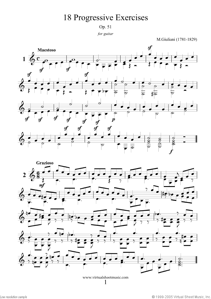 Progressive Exercises, 18 - Op.51