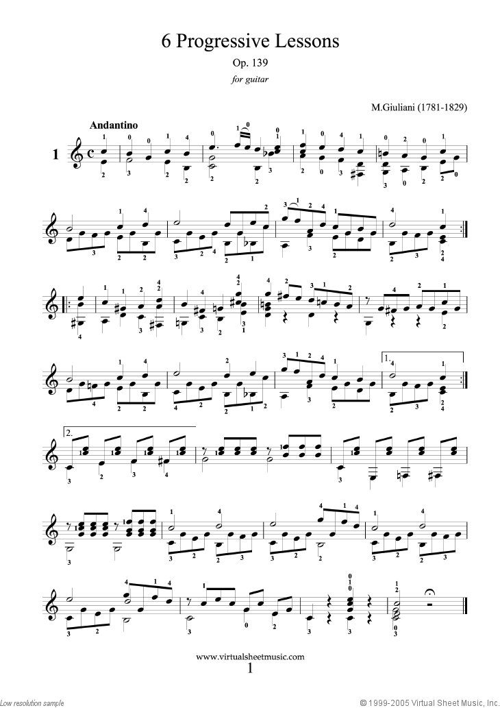 Progressive Lessons, 6 - Op.139