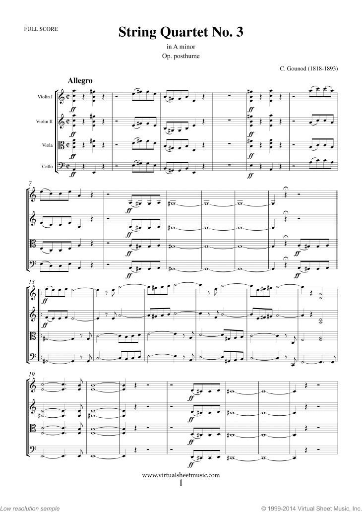 String Quartet No.3 in A minor (COMPLETE)