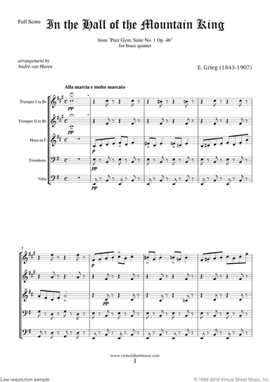 In the Hall of the Mountain King (f.score)
