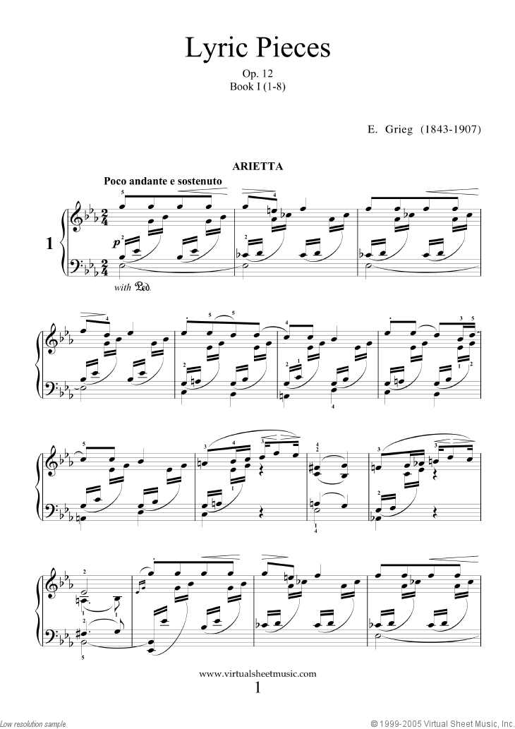 Lyric Pieces, Op.12 - book I
