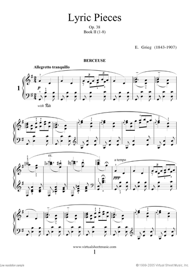 Lyric Pieces, Op.38 - book II