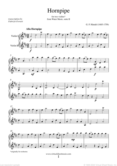 Hornpipe from Water Music