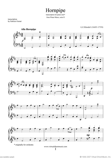 Hornpipe from Water Music