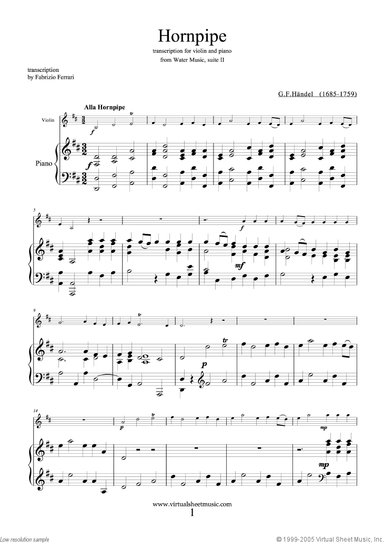 Hornpipe from Water Music