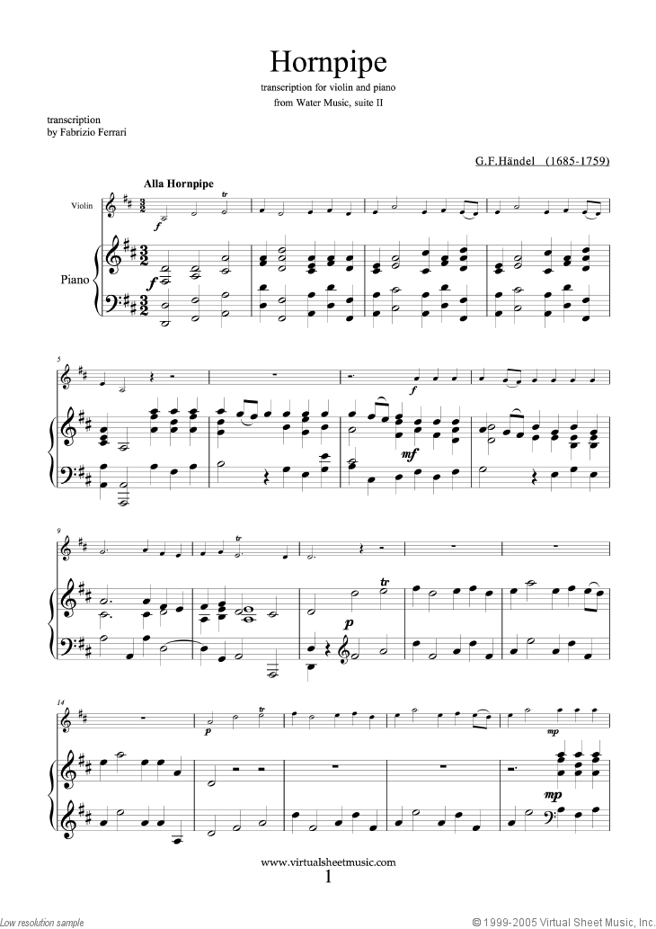 Hornpipe from Water Music