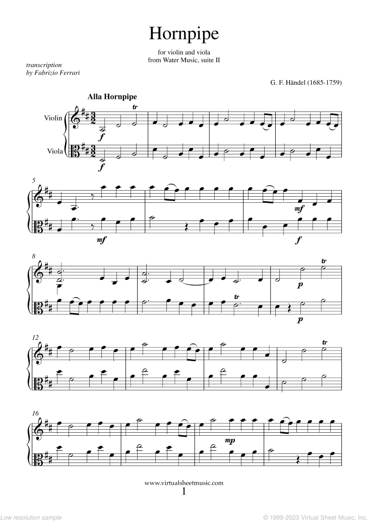 Hornpipe from Water Music