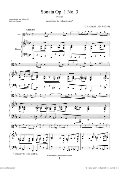 Sonata Op.1 No.3